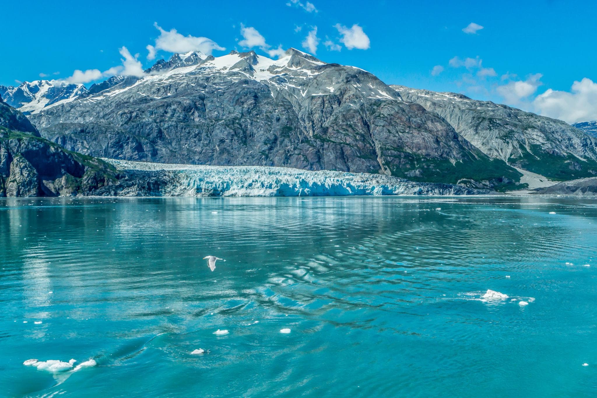 Alaskan glacier and mountains